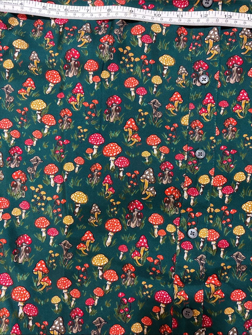 J. Crew Forest Green Floral Ruffle-Trim Blouse - Picture 5 of 6